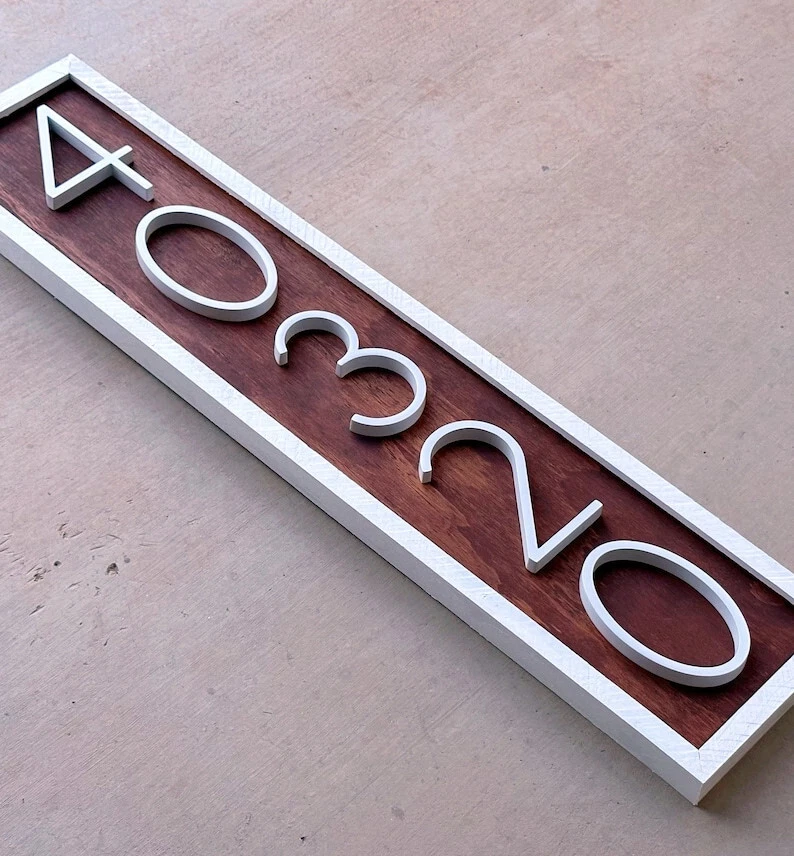House Numbers, Address Numbers, Modern House Numbers, Personalized Wood Sign05 - Image 3 of 3