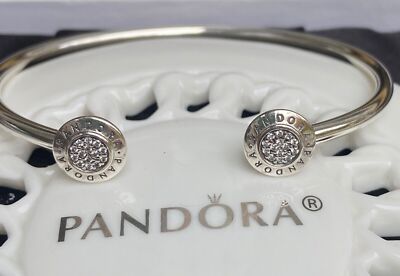 Authentic Pandora MOMENTS Signature Bangle #590528CZ