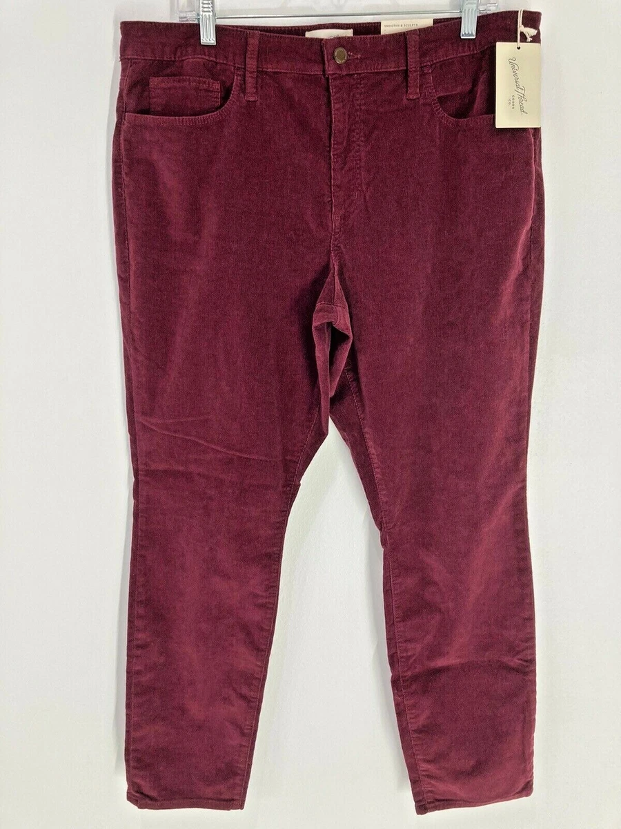 Maroon corduroy pants womens discount