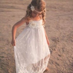 Details About Lace Boho Flower Girl Dress Beach Flower Girl Dress By Ellura Sage