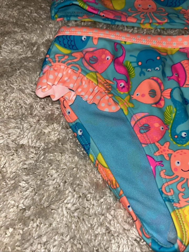 Authentic J khaki Girls 2 Pc Swimsuit NWT Size 4T - Image 3 of 4