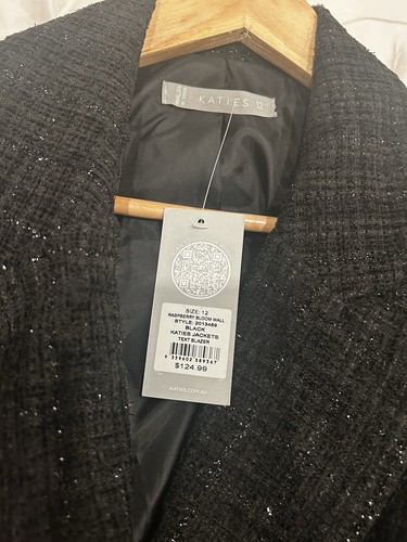 Katies Women’s Textured Blazer With Reflective Black Thread - Size 12 - NEW - Picture 2 of 3
