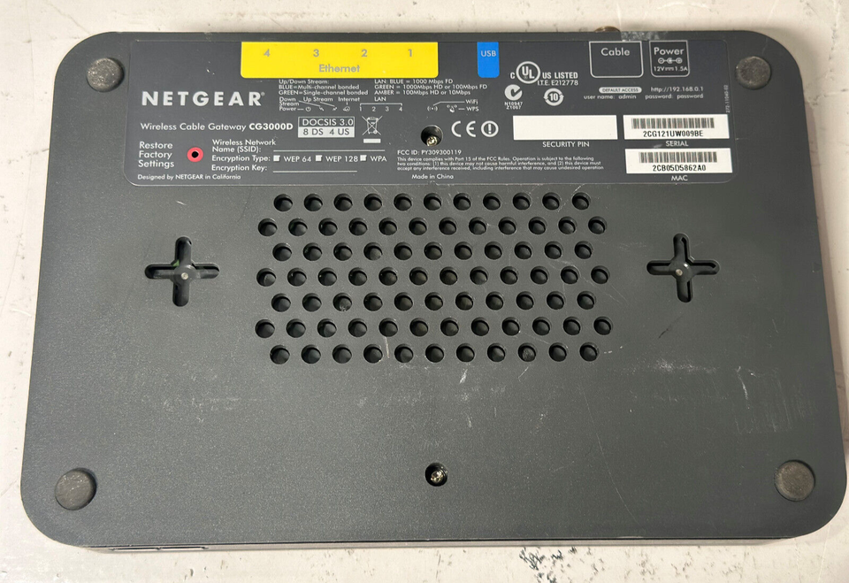Netgear CG3000D Cable Modem Router | eBay
