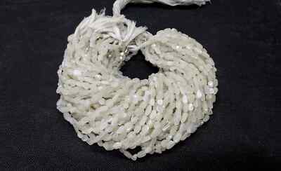 Moonstone Natural White Moonstone Nuggets Tumble 4-6mm Beads 18''inch 1 Strand