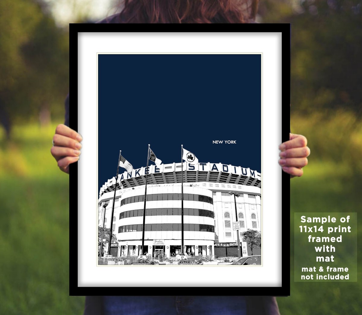Original YANKEE STADIUM Photo Picture NEW YORK Yankees Skyline