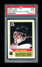1986 OPC HOCKEY 264 BOB FROESE SAVE LEADERS PSA 9 MINT FLYERS GOALIE