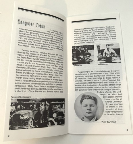Vintage 1992 U.S. Department of Justice FBI Facts And History Publication - Bild 8 von 14