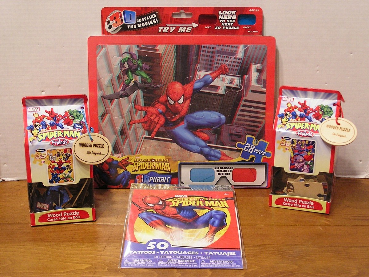 3) PUZZLES Spider-Man Friends ROSEART Spider-Man 3d puzzle TEMP