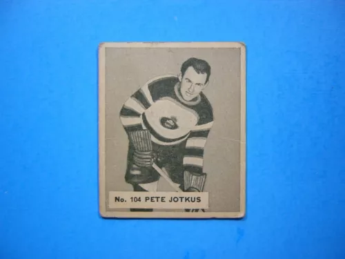 1936/37 V356 WORLD WIDE GUM HOCKEY CARD #104 PETE JOTKUS VG NICE!! 36/37 WWG