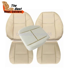 2009-2014 For Cadillac Escalade AWD Both Side Bottom Top Leather Seat Cover Tan