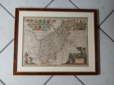 NORTHAMTON SHIRE COUNTY REGION GEOGRAPHIC MAP - COLLECTIBLE