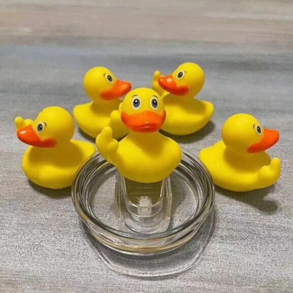 The Middle Finger Duck Naughty Duck Car Dashboard Decor Rubber Duck Bath  Toy 5X