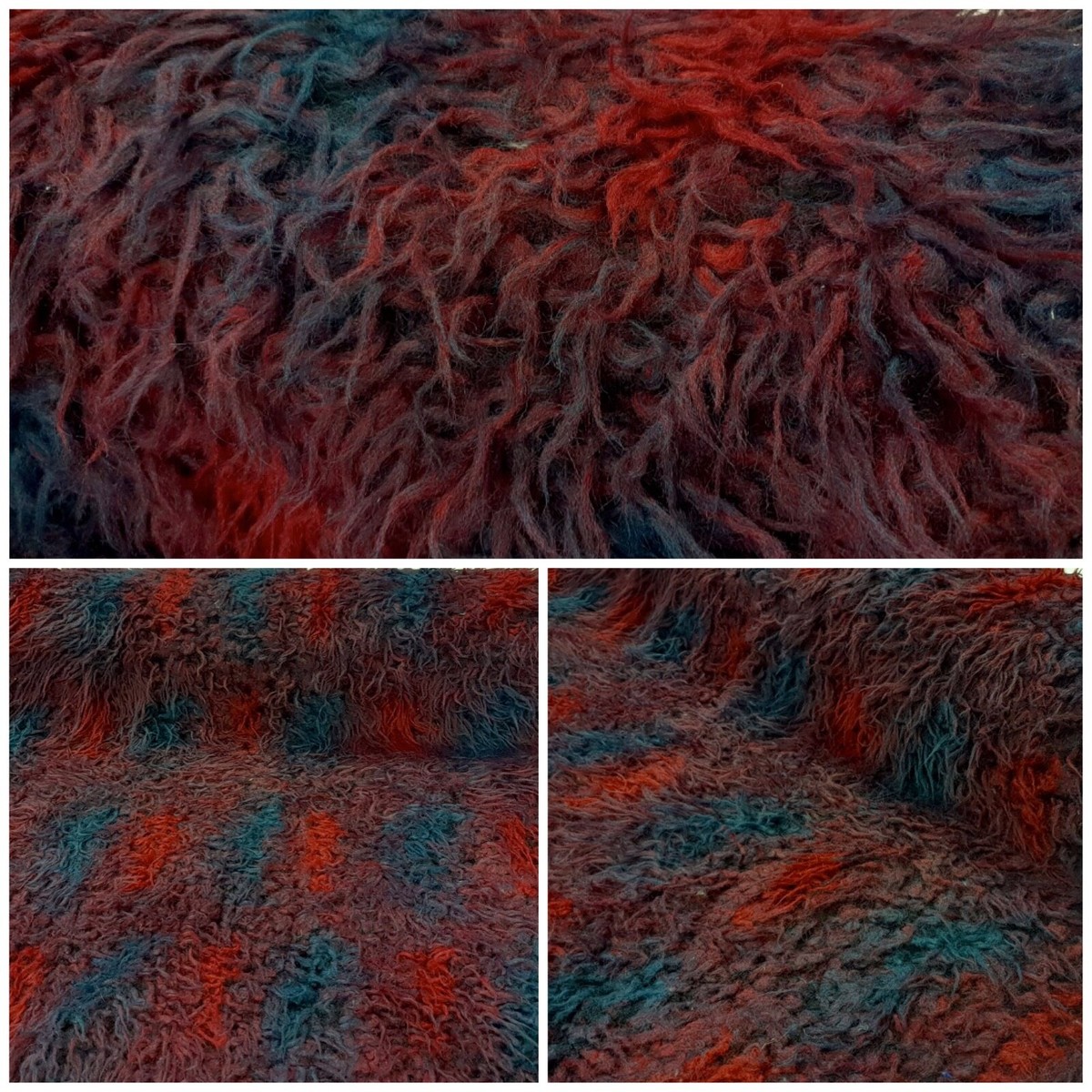 Weaving fur long hair faux fur shags fur fabric colorful decoration carpet  jacke - Main Image