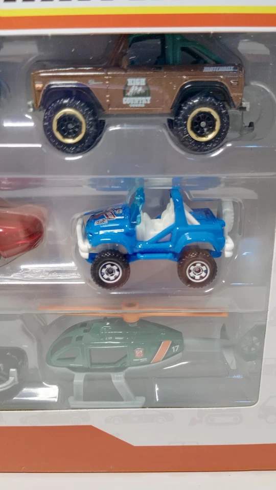  Matchbox Set Holden Ute C7 Corvette Cuda Bronco Viper Helicopter Van 9 Car Set - Image 4 of 4