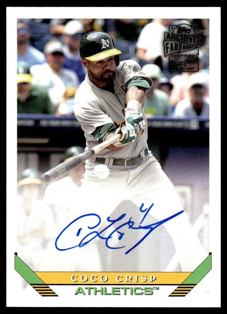 2022 Topps Archives 1993 Fan Favorites Coco Crisp Auto Athletics #93FF-CC A's