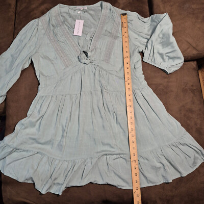 blue dress for baby girl Amélie Boho Lace Detail Mini Dress | White | Graduation main image 0