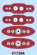 Gofer Racing 17304 1:24-1:25 Race Car Instrument Panel & Gauges Wood #2