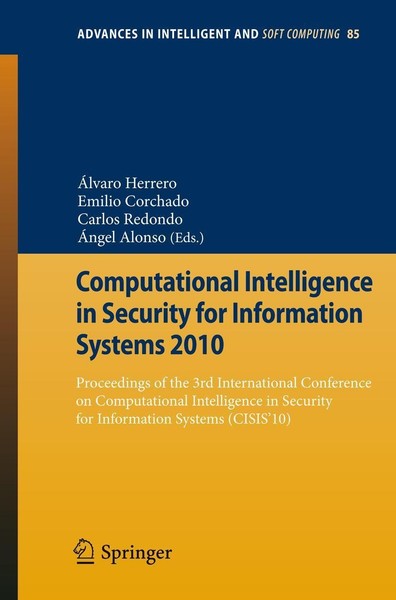 Computational Intelligence In Security For Information Systems 2010 ÁLvaro Herre-image