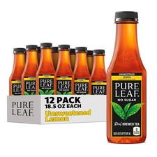 Pure Leaf Iced Tea, Unsweetened Real Brewed Tea, Zero Sugar  Zero Calories, 18