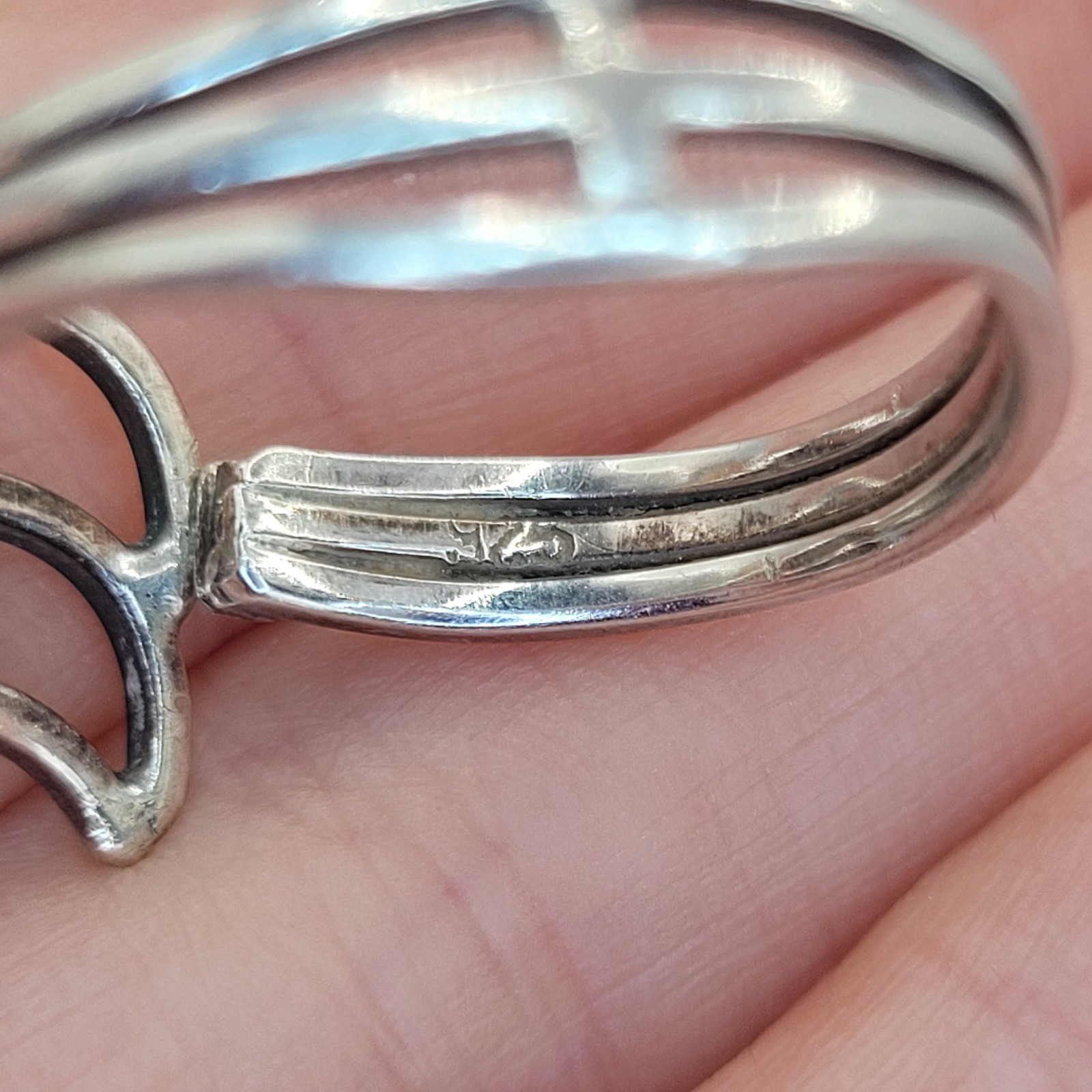 925 Sterling Silver Split-Shank Wing Oval Chrysoc… - image 8