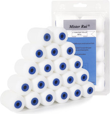 Mister Rui Mini Rollers for Painting, 20 Pack 2 Inch Foam Paint Roller, Sponge P