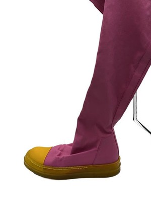Rick Owens Leather Pull On Stocking Boots Long Boots 37 Pnk Leather FuZ57
