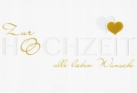 Hochzeit - GlüCkwunschkarte Im Format 11,5 X 17 Cm Mit Briefumschlag