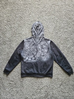 Vintage Y2K Tribal Gear Mouse Lopez Art Graffiti Streetwear Zip Up