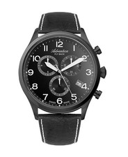 Orologio ADRIATICA Uomo Casual Abito Classico Quadrante Nero Impermeabile Cronografo Svizzero