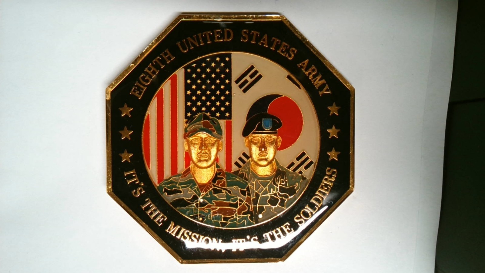 CHALLENGE COIN COMMANDING GENERAL PACIFIC VICTORS EIGHTH US ARMY KOREA HUGE COIN