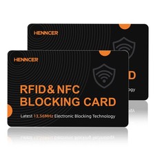RFID Blocking Card, NFC Debit Credit Card Passport Protector, 6, Blackorange