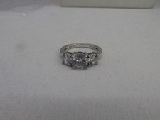 Vintage Sterling Silver Three Stone Style Ring Sz 6.25 93