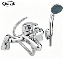 Luxury Bathroom Chrome Sink Bath Filler Tap Shower Mixer Taps with Hand Held Set
