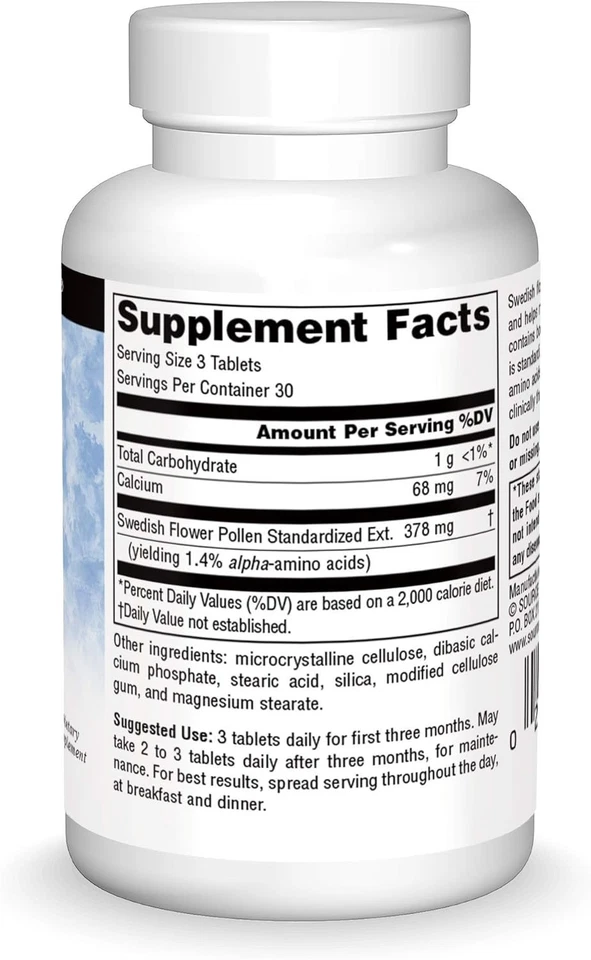 Polen de flor sueca apoya la función de la próstata y el flujo de orina saludable* - 90 Ta Foto 3 de 4