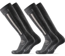 2xDANISH ENDURANCE Merino Wool Ski Socks 39-42 6-8 Knee High Thermal Mens Womens