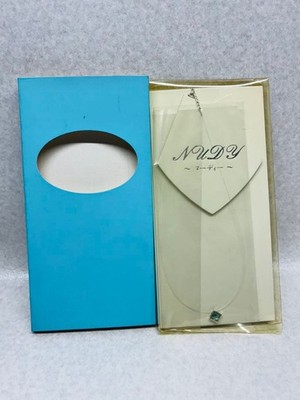 NUDY 18K White Gold Necklace K18WG K14WG Transparent Chain New