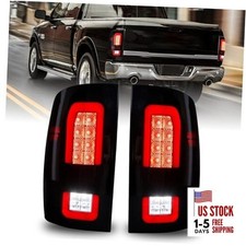 Smoked Black Full LED Tail Lights Tinted Rear Brake Lamps Upgrade Black Lens