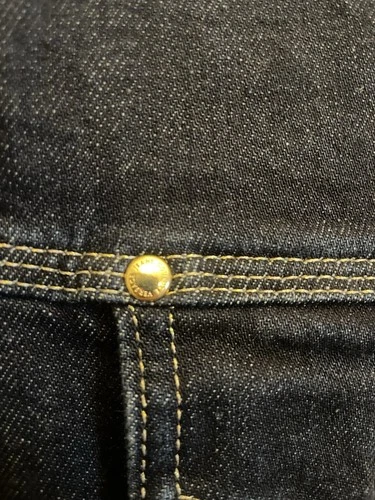 VERSACE JEANS COUTURE DARK BLUE RUGGED DENIM JACKET GOLD BUTTONS NEW MED 50 MEN image 5