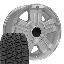 Oe Wheels Cv88 18x8 Silver Rims 27565r18 At Tires Set 6x139.7 31et Oe Wheels Cv88 18x8 Silver Rims 27565r18 At Tires Set 6x139.7 31et