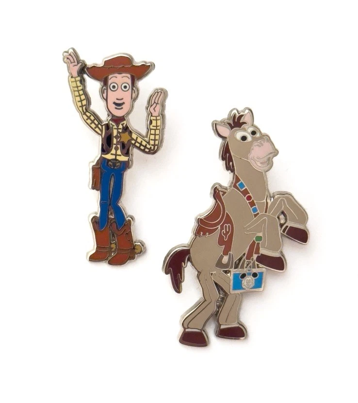 WALT DISNEY WORLD 2009 WOODY and BULLSEYE 2 PIN SET - FROM TOY STORY'S - #73453