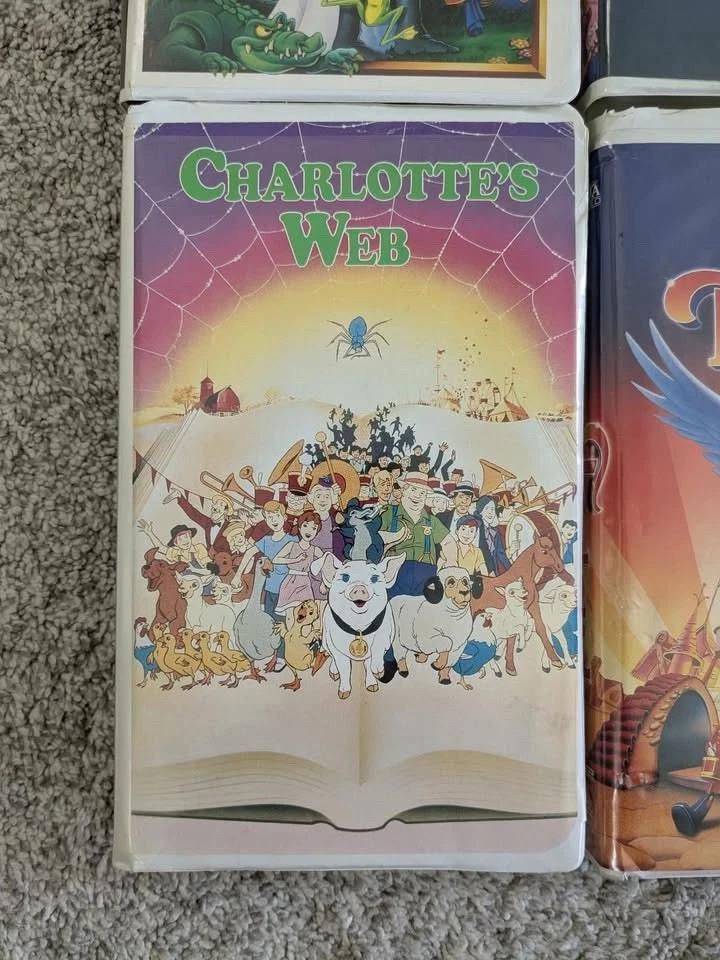 Lot Of 4 Classic kids VHS The Swan Princess The king & I Charlottes Web Babes In Foto 2 de 4