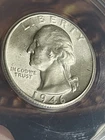 Lovely 1946-S Silver Washington Quarter 25c MS 65 ANACS