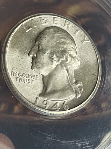 Lovely 1946-S Silver Washington Quarter 25c MS 65 ANACS