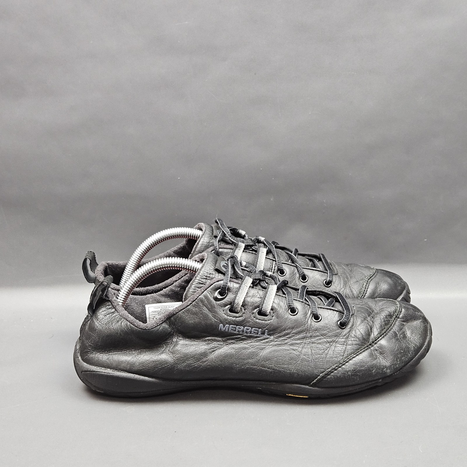 Merrell Tough Glove scarpe uomo 9 5 pelle nera minimalista piedi nudi suola Vibram