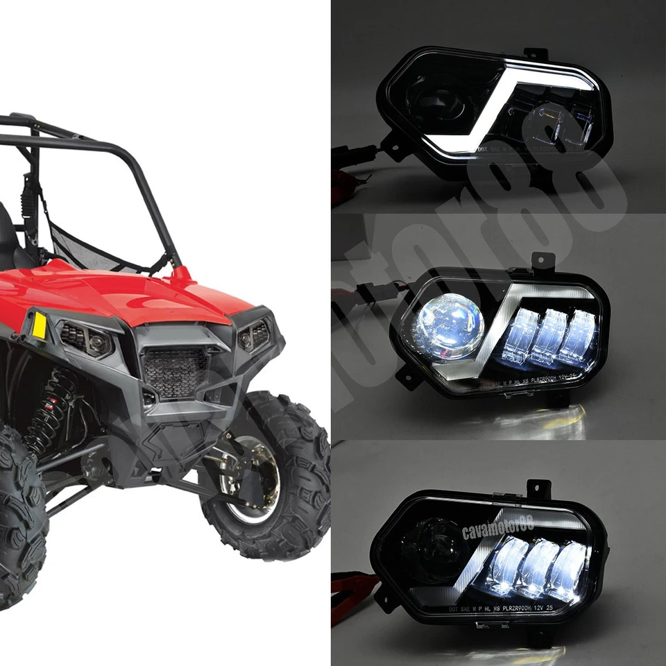 Faros LED Plug and Play DRL para RZR 900 800 11-14/Sportsman/Ranger 12-13 Foto 2 de 4