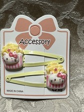 Hello Cat Kitty Friends No Slip HAIR CLIP Bang BARRETTE SET Hair Accessory Set