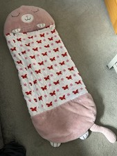 Happy Nappers Pink Cat Sleeping Bag Cushion Excellent Condition