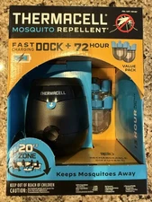 New Thermacell E95 Mosquito Repellent FAST-Charging Dock Bonus Pack 72 Hr refill