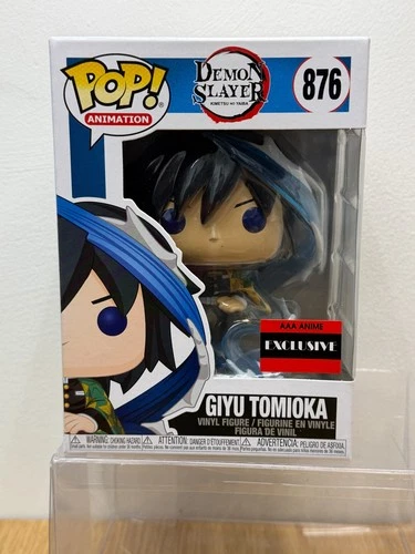 Funko POP! Demon Slayer GIYU TOMIOKA #876 AAA ANIME EXCLUSIVE + FREE POP PROTECT