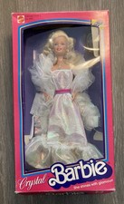 Mattel Crystal Barbie Doll - Vintage 1983 In Original Box - Used Missing Shoes 